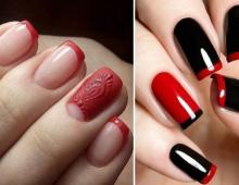 Red French manicure - a stylish manicure for every day and for special occasions